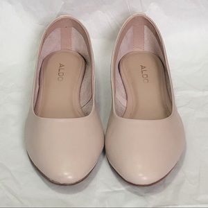 ALDO SHOES Pink Leather Flats